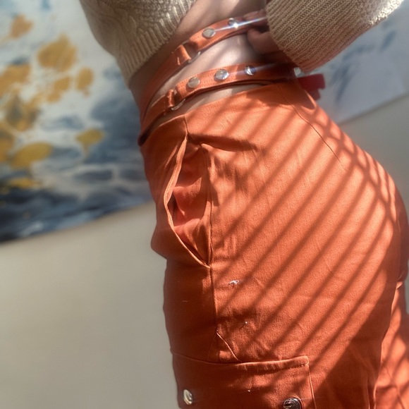 Rust High waisted Thong Jeans - Picture 7 of 10